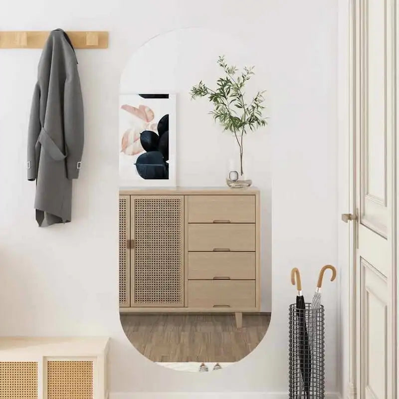 Miroir LED ovale à lumière colorée