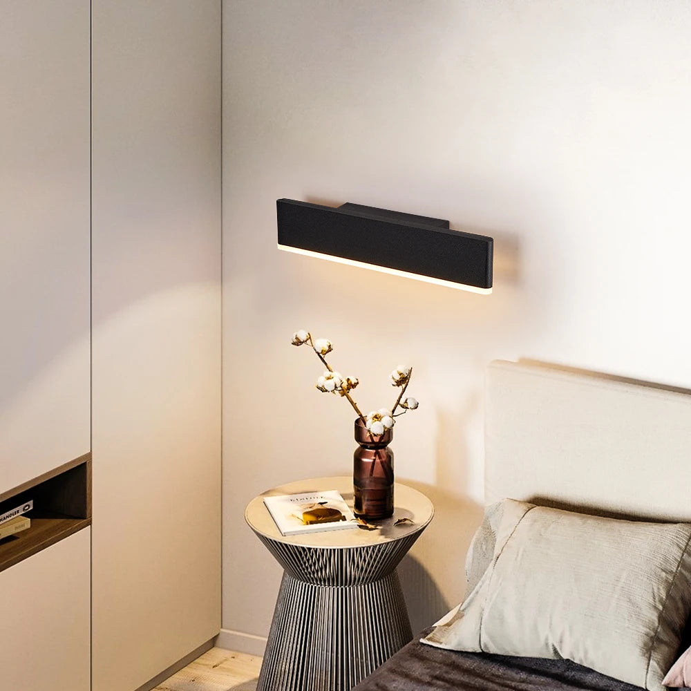 Applique murale LED noire ajustable