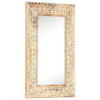 Miroir bois exotique sculpté à la main