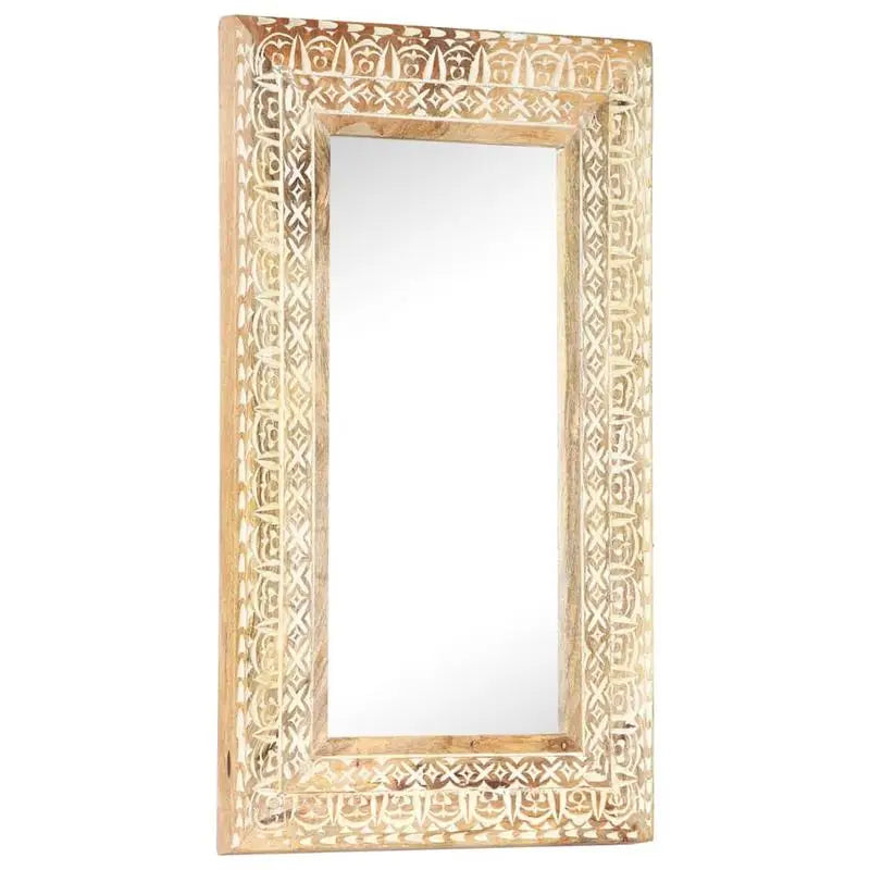 Miroir bois exotique sculpté à la main