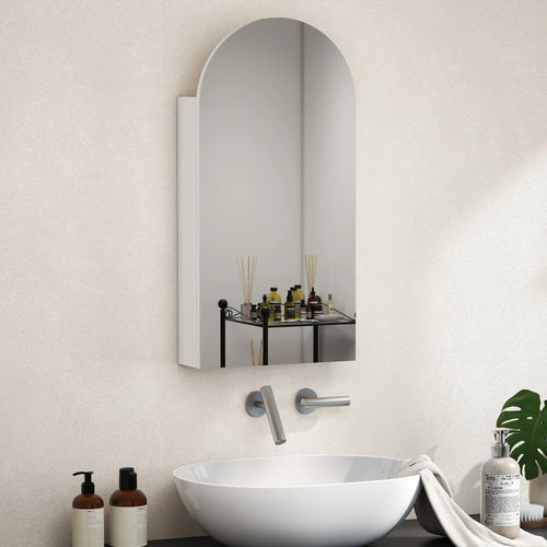 Armoire de toilette arche sans cadre blanche