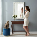 Miroir mural baroque blanc vertical
