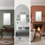 Miroir mural baroque blanc vertical