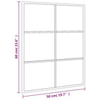 Miroir Rectangulaire Cadre Fer Noir Vintage Industriel