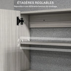 Armoire de toilette grise grand format