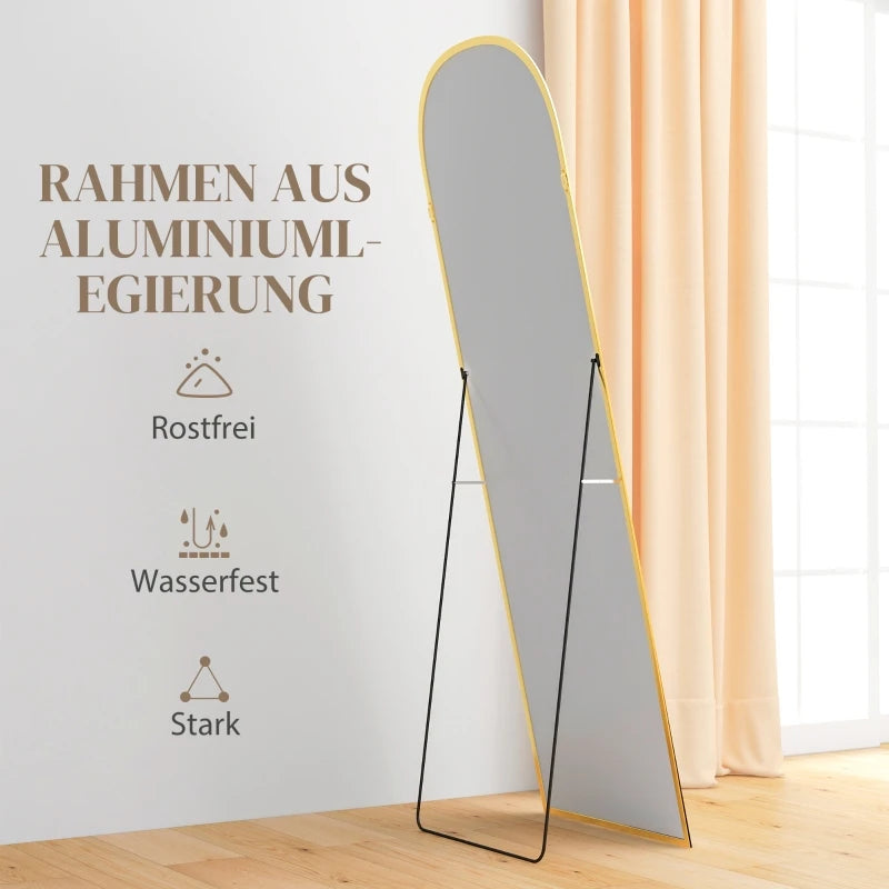 Miroir pleine longueur doré moderne 161,5 cm