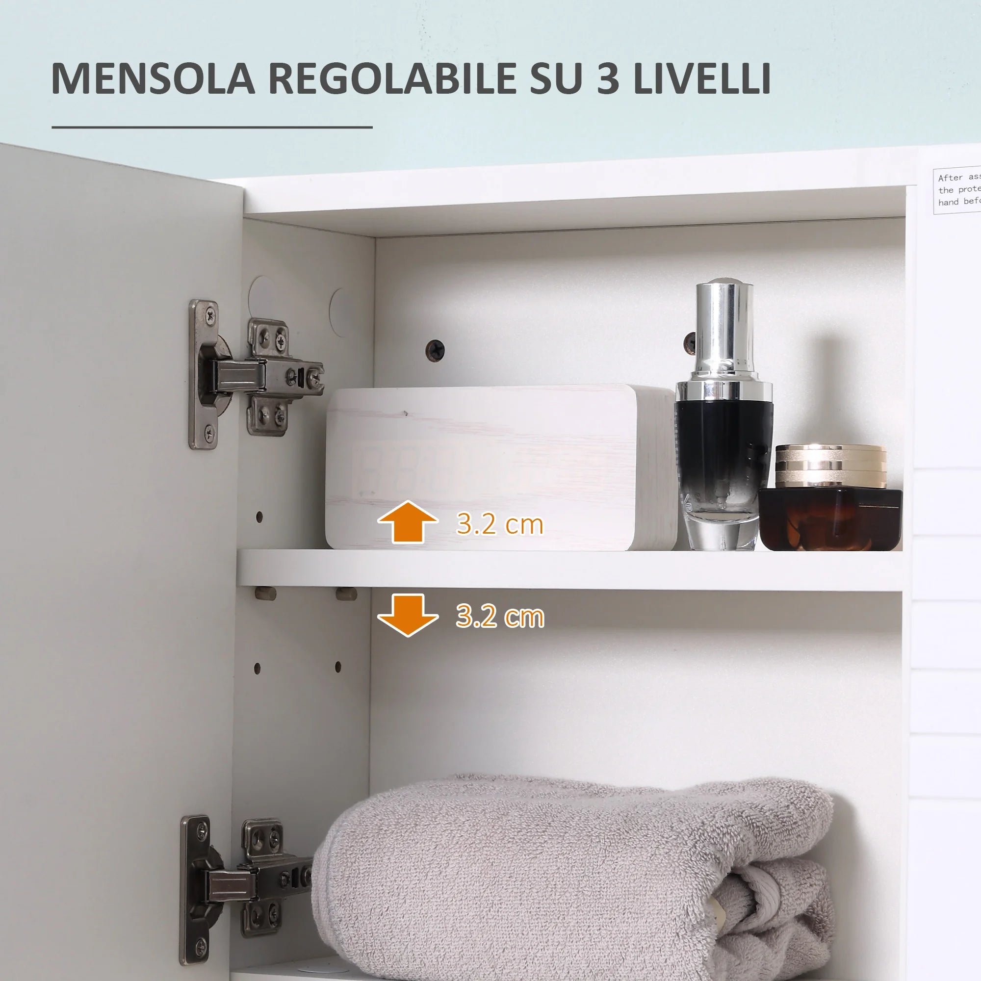 Armoire de toilette compacte blanche
