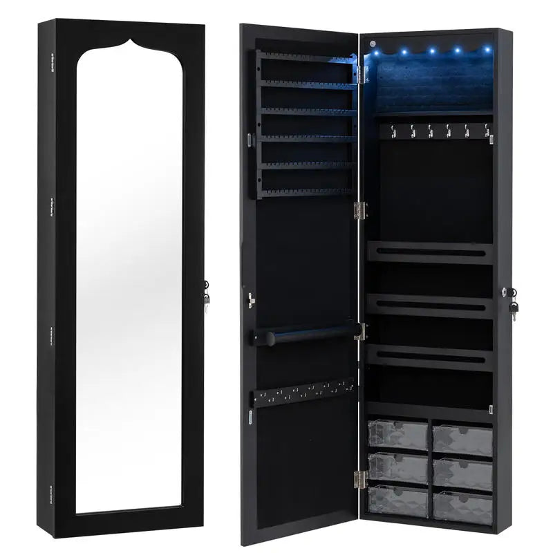 Armoire à bijoux suspendue miroir pleine longueur