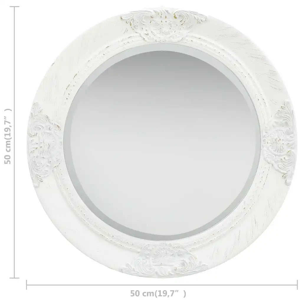 Petit miroir baroque blanc