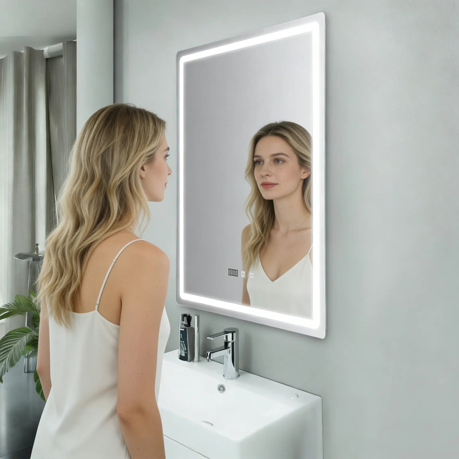 Miroir intelligent LED dégivrant