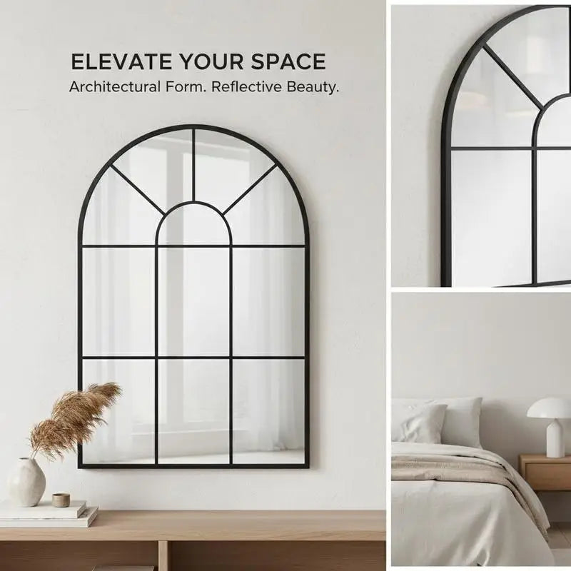 Miroir sur pied arche industriel vintage