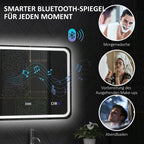 Miroir LED connecté Bluetooth horloge