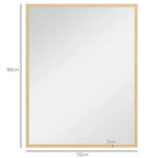 Miroir rectangulaire bois naturel