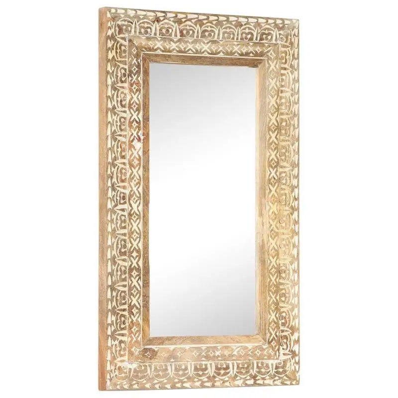 Miroir bois exotique sculpté à la main