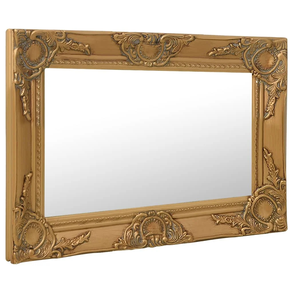 Miroir mural baroque doré
