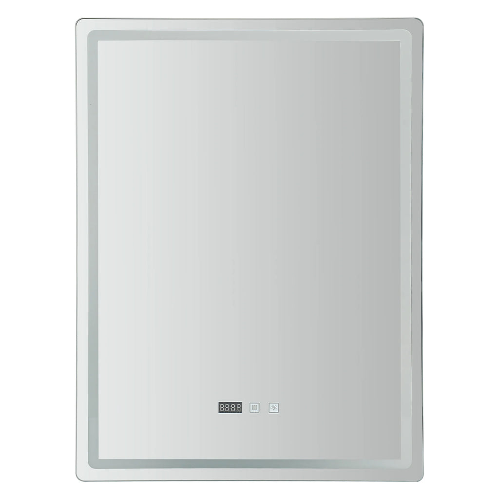 Miroir LED étanche affichage heure et température