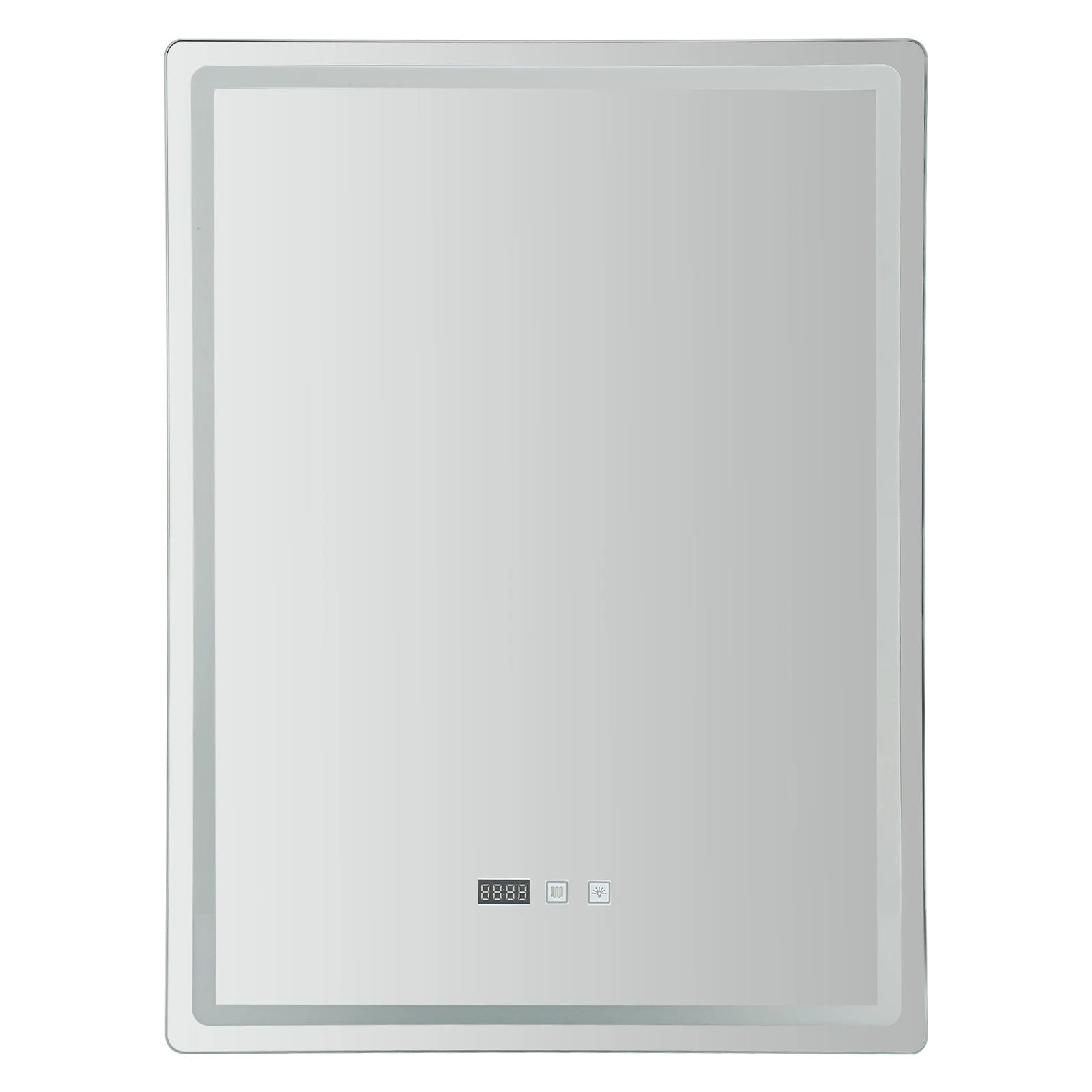 Miroir LED étanche affichage heure et température