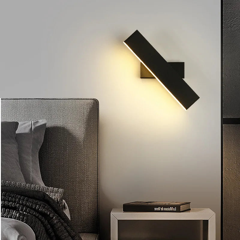 Applique murale LED noire ajustable