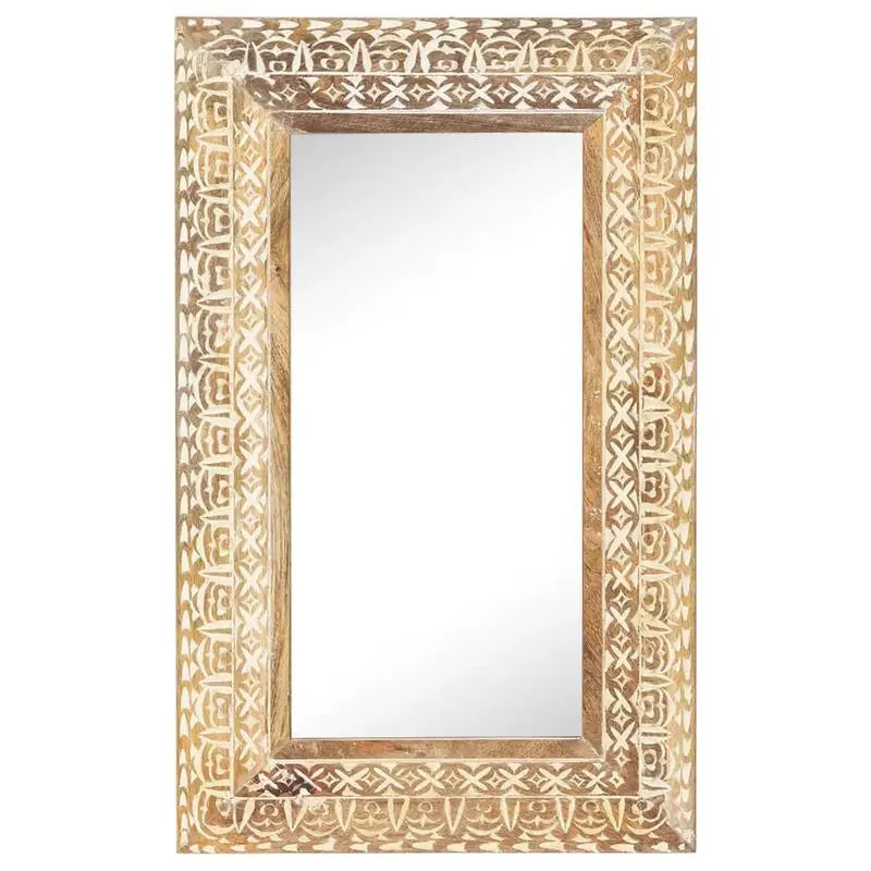 Miroir bois exotique sculpté à la main