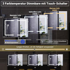 Armoire de toilette LED ajustable blanche