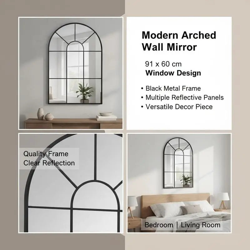 Miroir sur pied arche industriel vintage