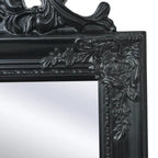 Miroir sur pied baroque noir