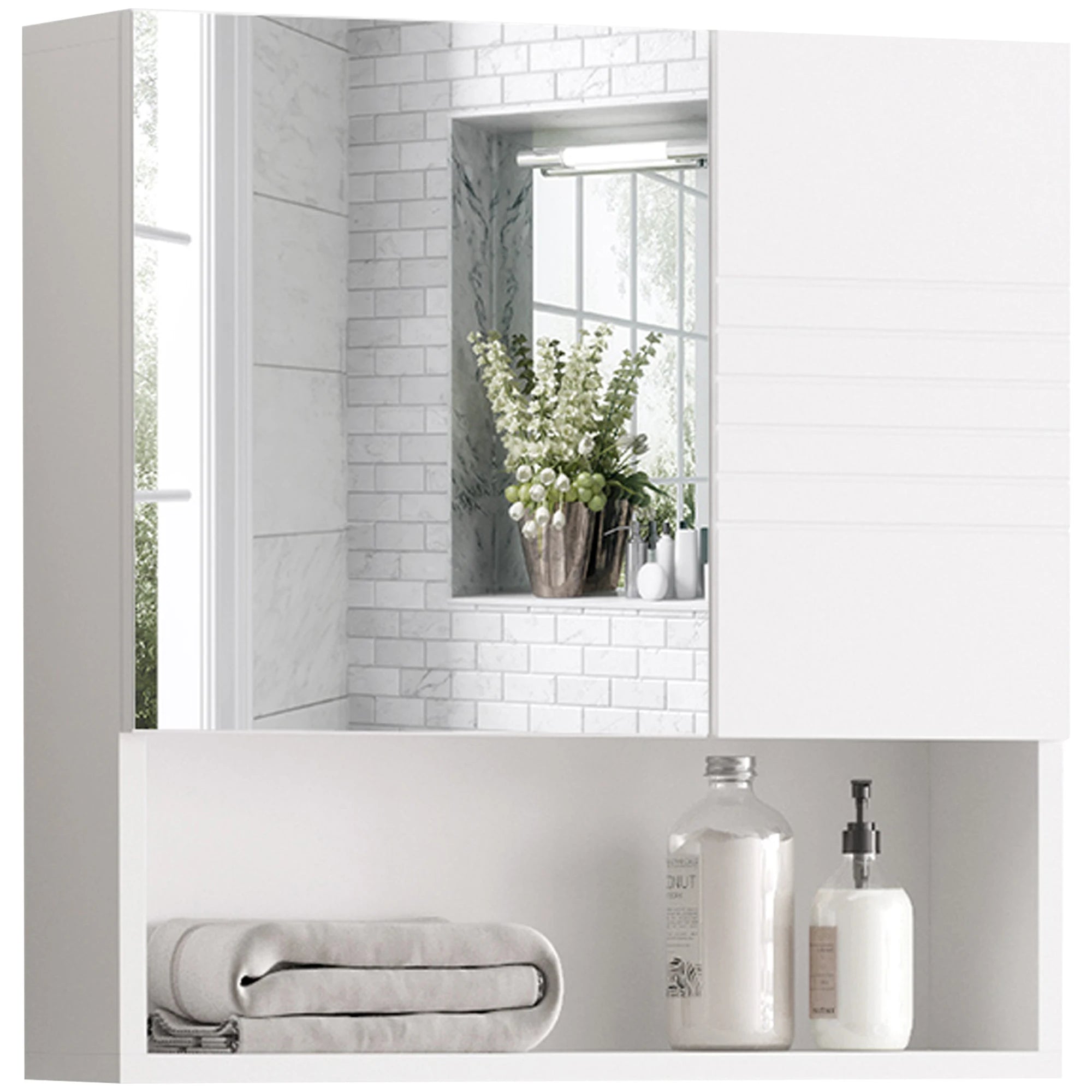 Armoire de toilette compacte blanche