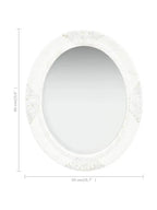 Miroir mural baroque blanc 50x60