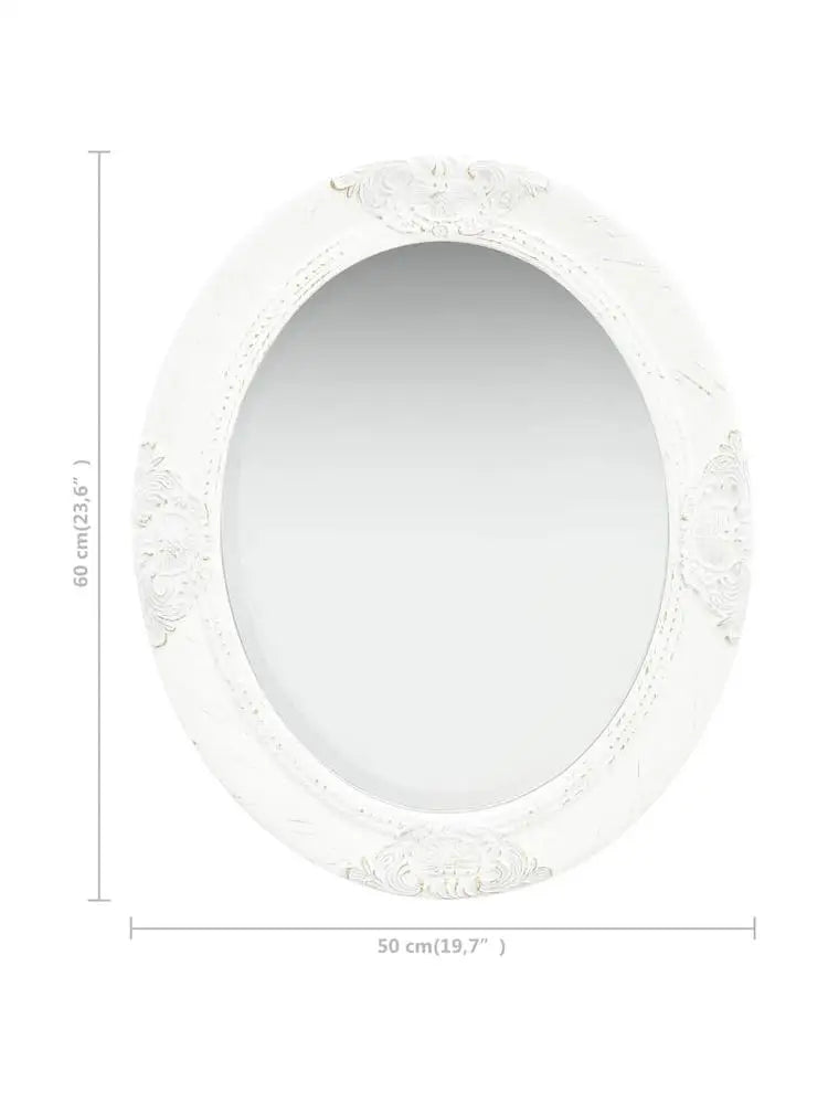 Miroir mural baroque blanc 50x60