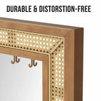 Miroir rotin décoratif bois naturel