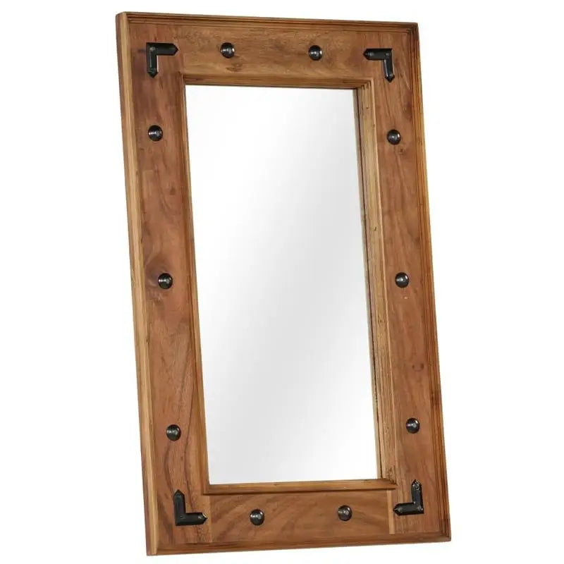 Miroir bois massif vintage artisanal