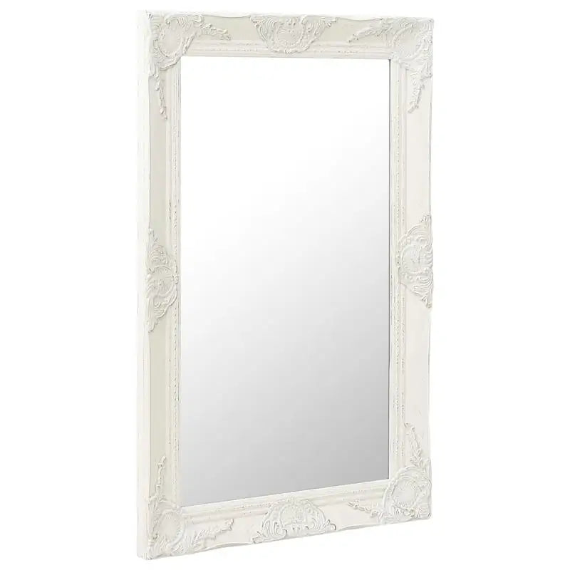 Grand miroir mural baroque blanc