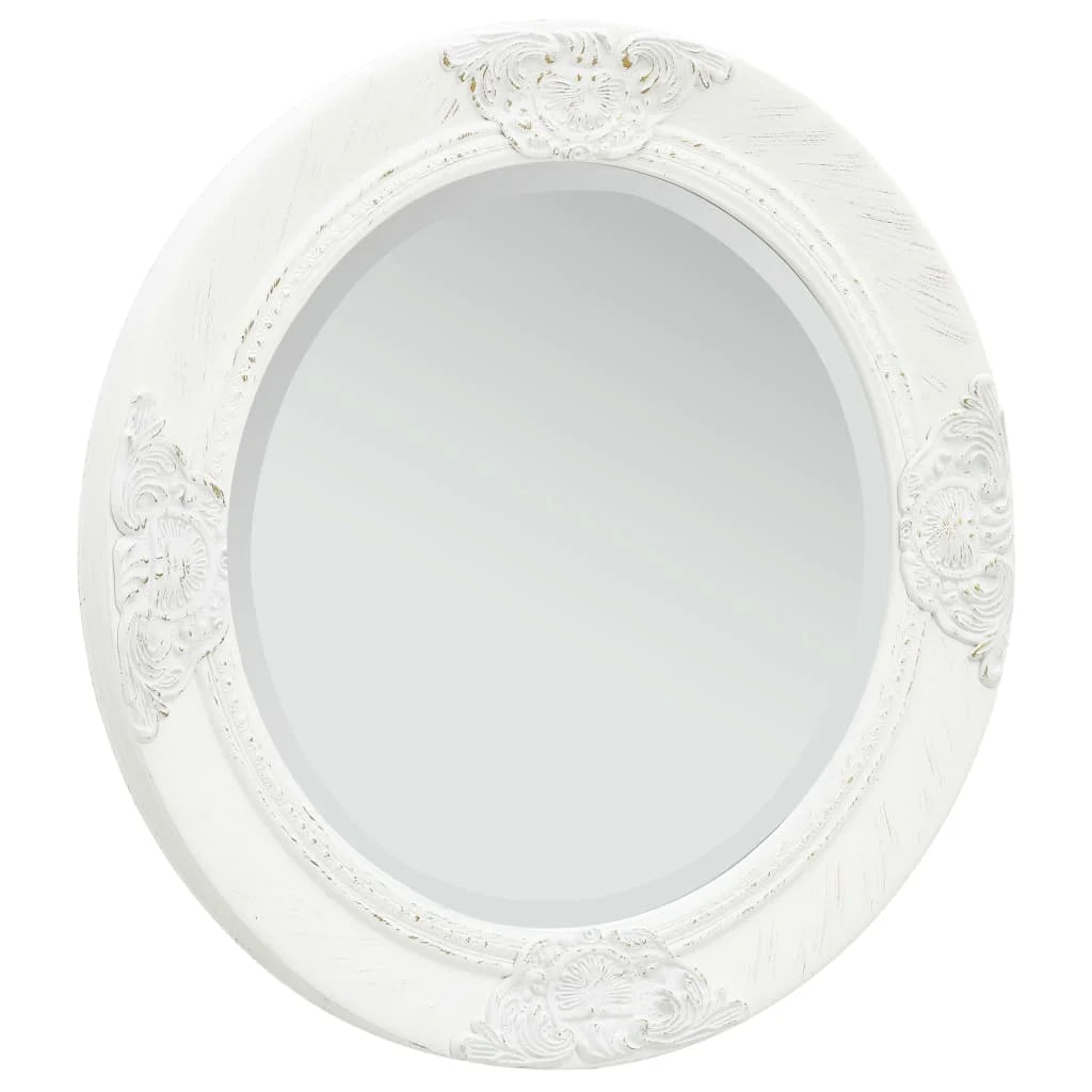 Petit miroir baroque blanc