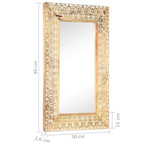 Miroir bois exotique sculpté à la main