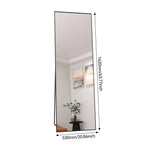 Miroir pleine longueur cadre aluminium noir