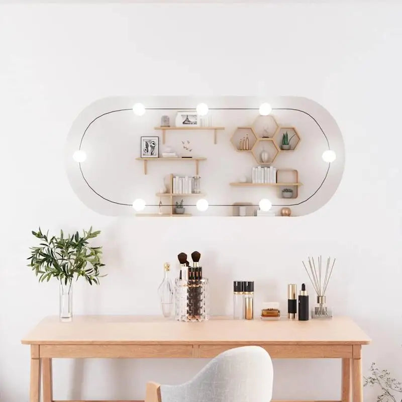 Miroir LED ovale à lumière colorée