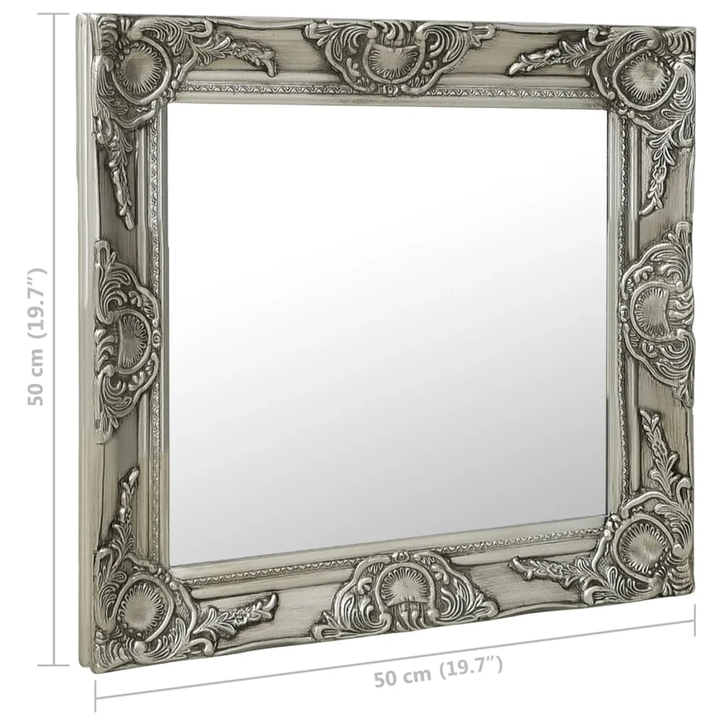 Miroir baroque argenté classique