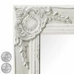 Miroir mural baroque blanc vertical
