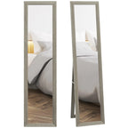 Miroir pleine longueur cadre bois gris