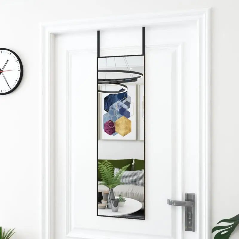 Miroir de porte noir minimaliste