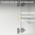 Armoire de toilette blanche 2 portes