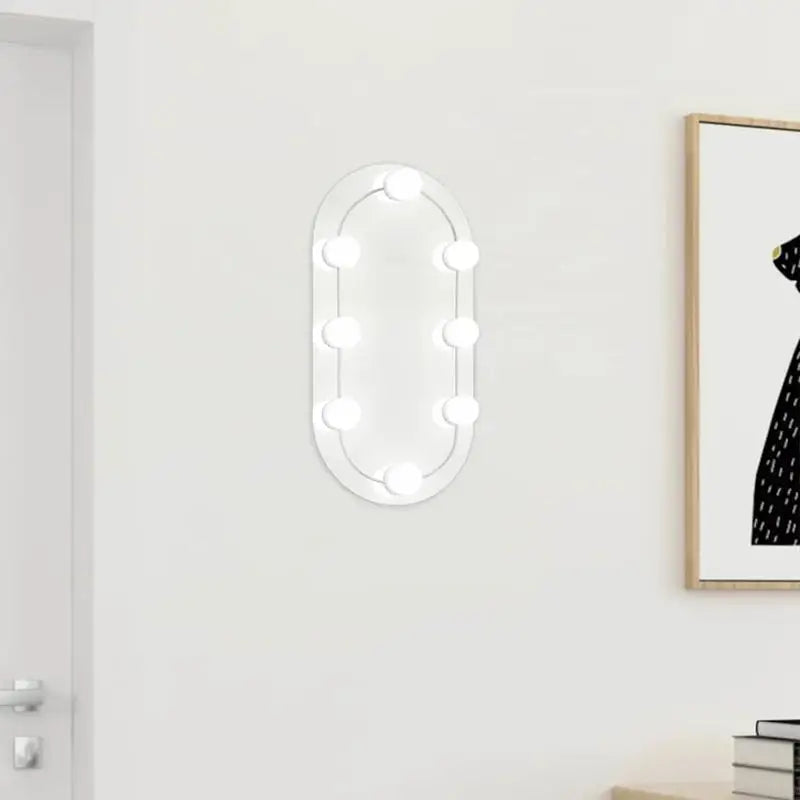 Miroir LED ovale à lumière colorée