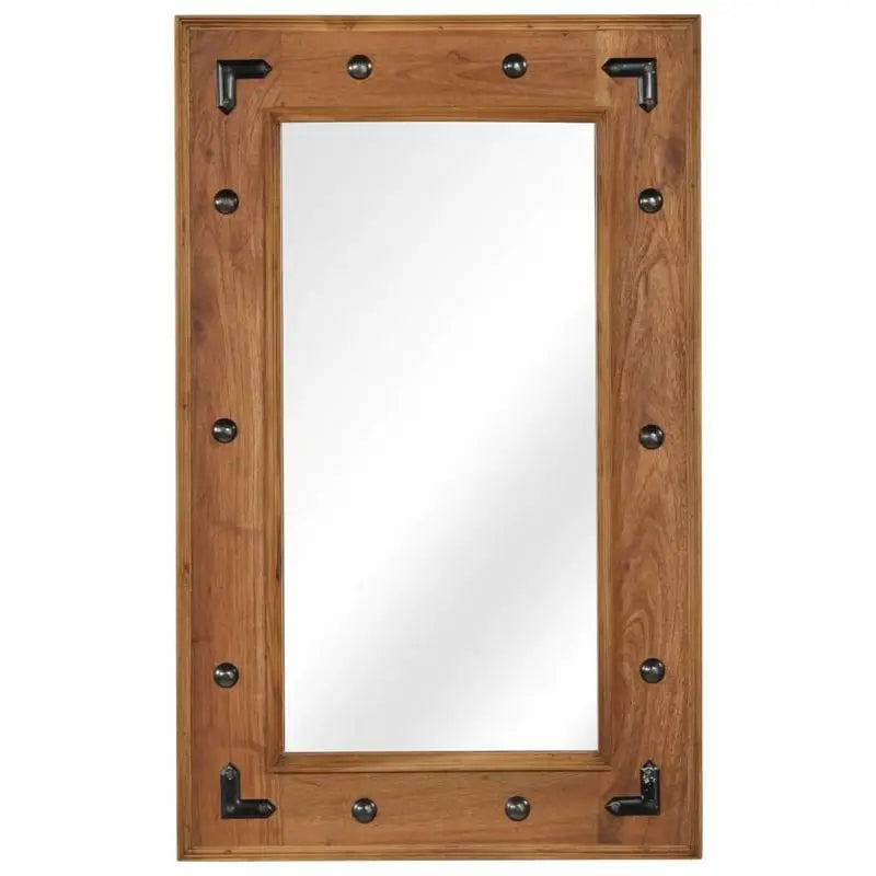 Miroir bois massif vintage artisanal