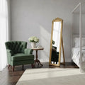 Miroir sur pied baroque doré