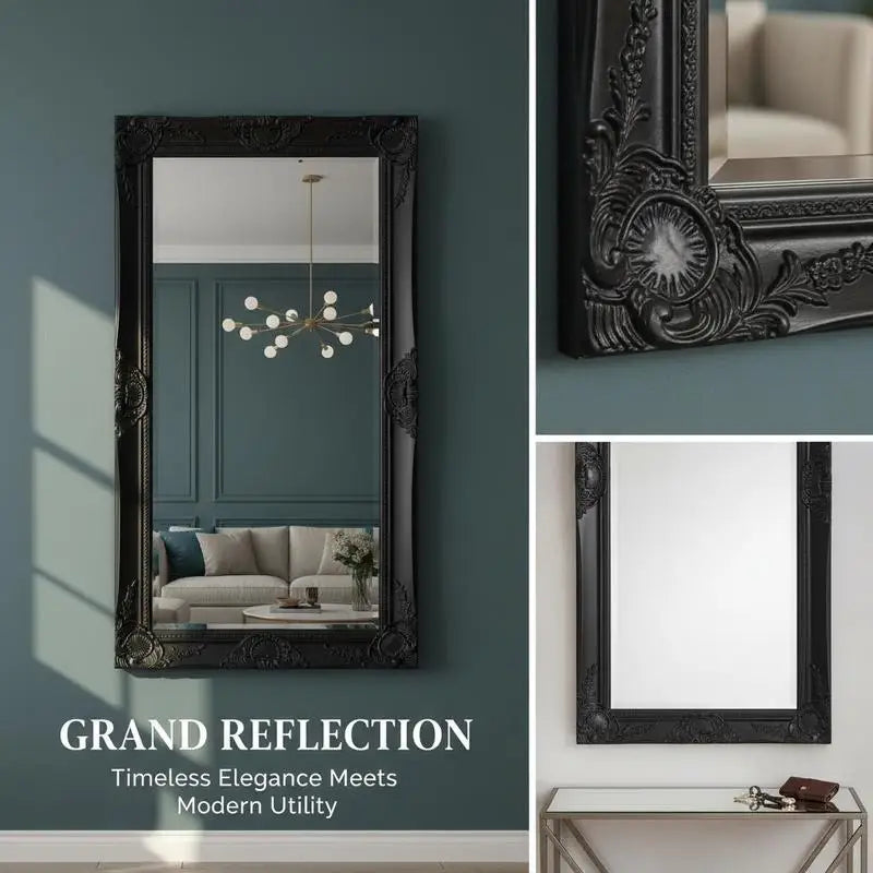 Miroir vintage baroque bois sculpté