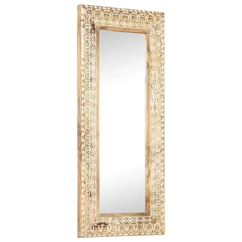 Miroir bois exotique sculpté à la main