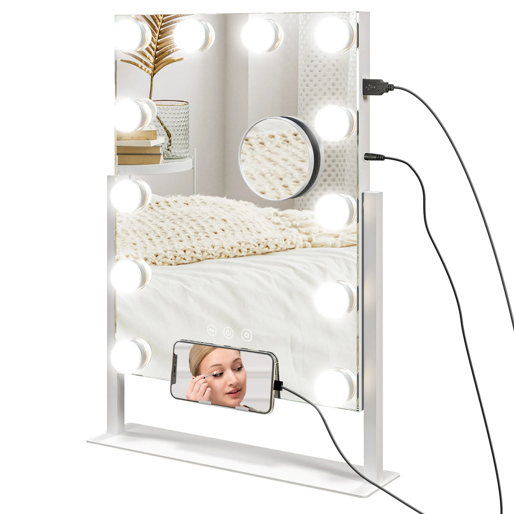 Miroir Hollywood LED grossissant x10