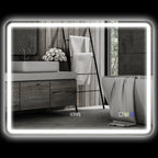Miroir LED connecté Bluetooth horloge