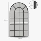 Miroir arche industriel noir HOMCOM