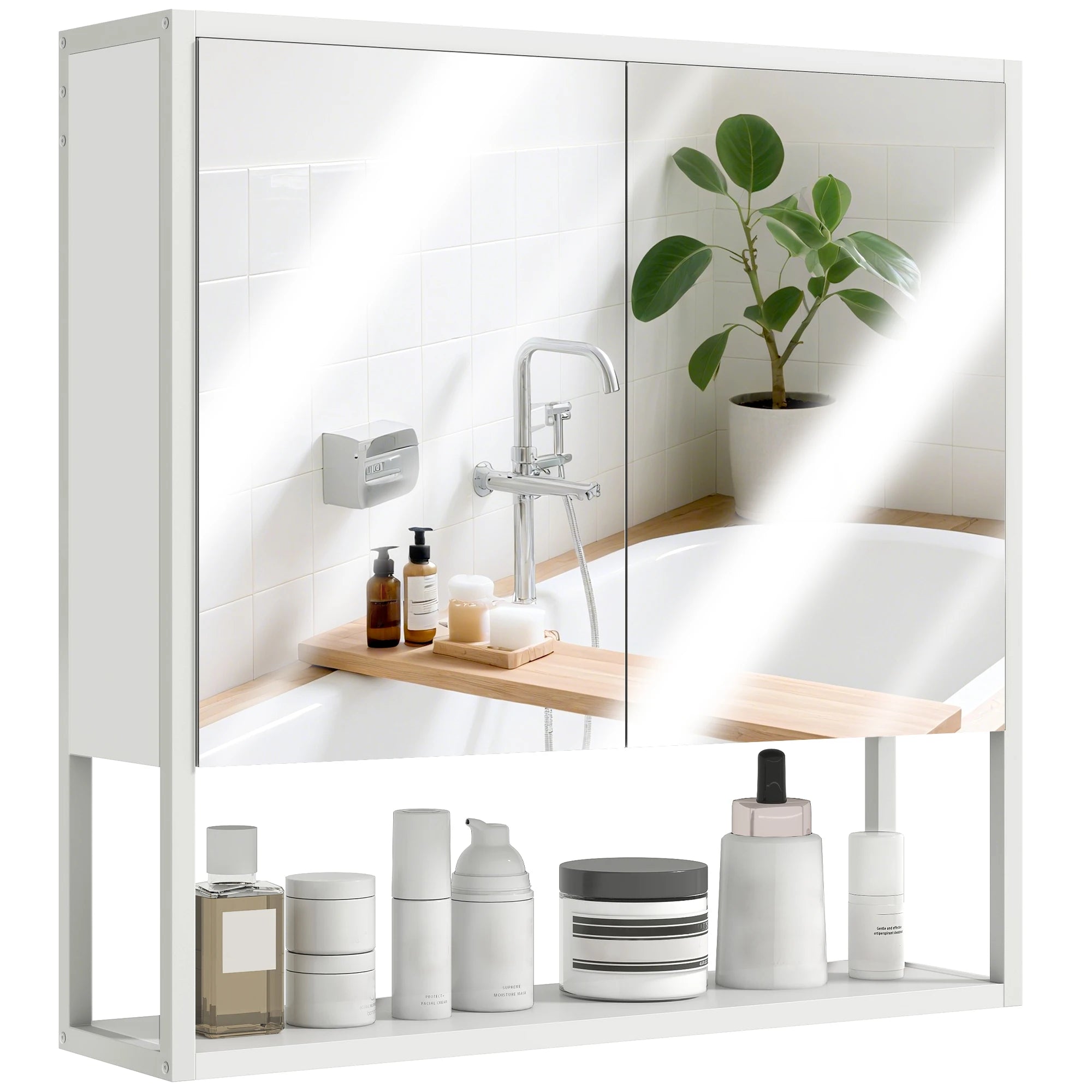 Armoire de toilette blanche 2 portes